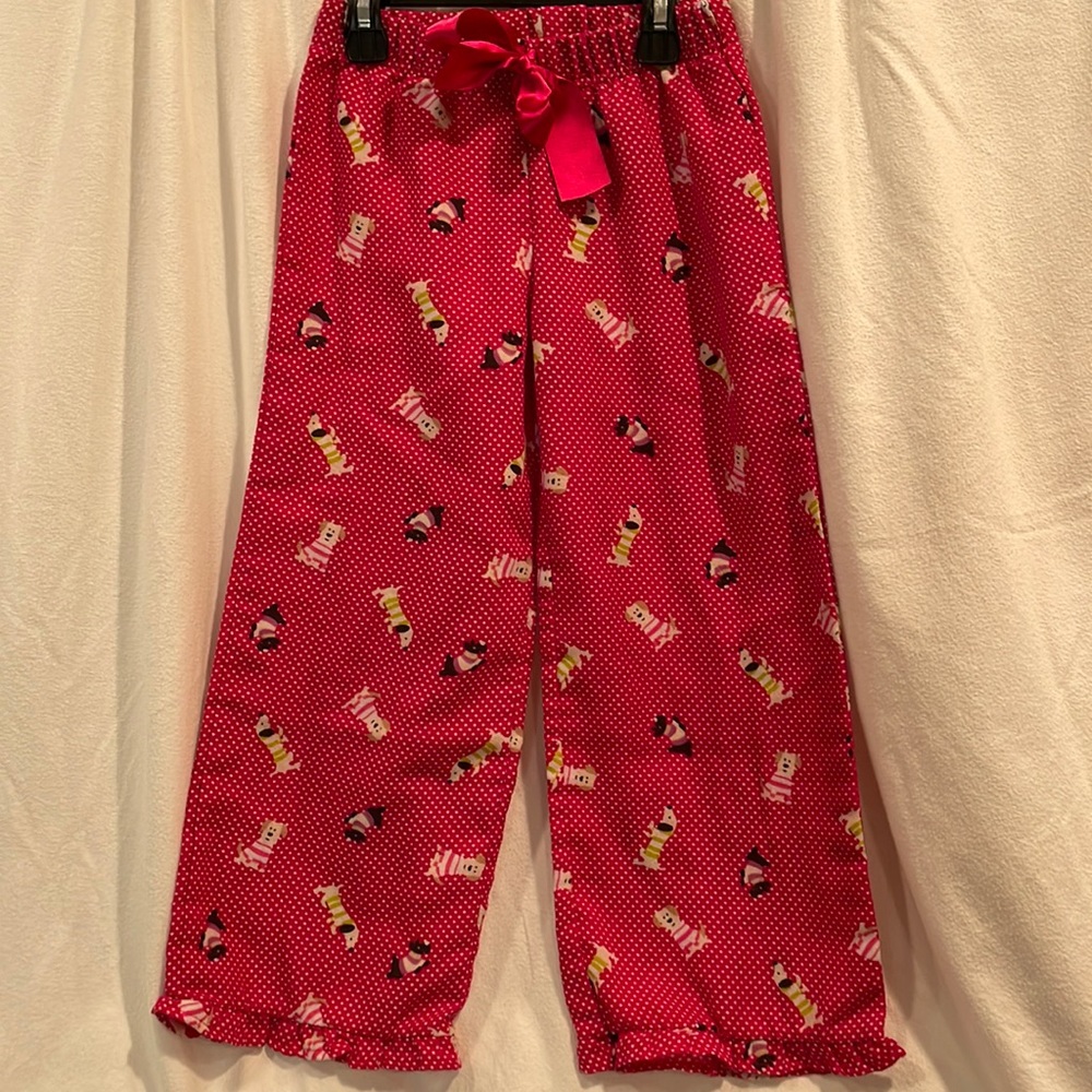 Gap Kids Pink Polka-Dot Puppy PJ Pants